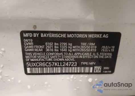 2019 BMW X5 xDrive40I из США, поврежденный, VIN 5UXCR6C57KLL24723